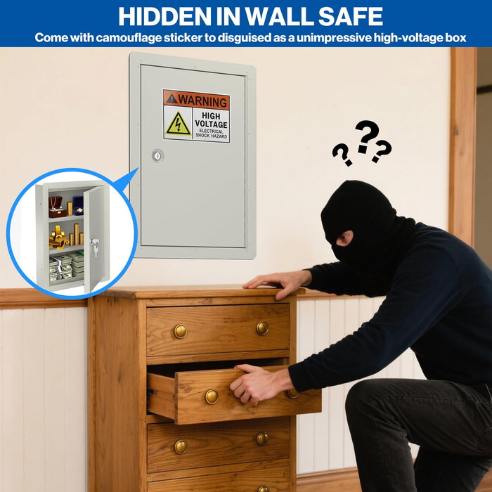 G9L-W - Large In Wall Safe with Key Lock | 21-Inch Height
