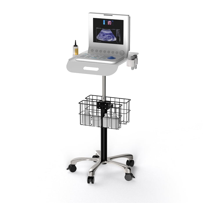 MC-12 - Medical Cart Mobile Trolley Cart with Wheels 27.5"-37" Height Adjustable