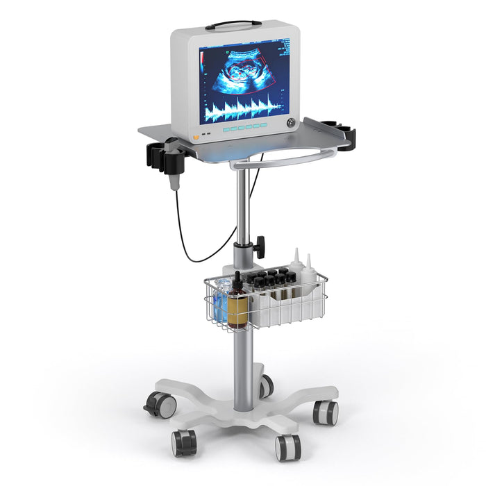 MC-15 - Medical Cart Mobile Trolley Cart with Wheels 22.4"-35.4" Height Adjustable