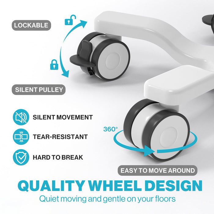 MC-15 - Medical Cart Mobile Trolley Cart with Wheels 22.4"-35.4" Height Adjustable