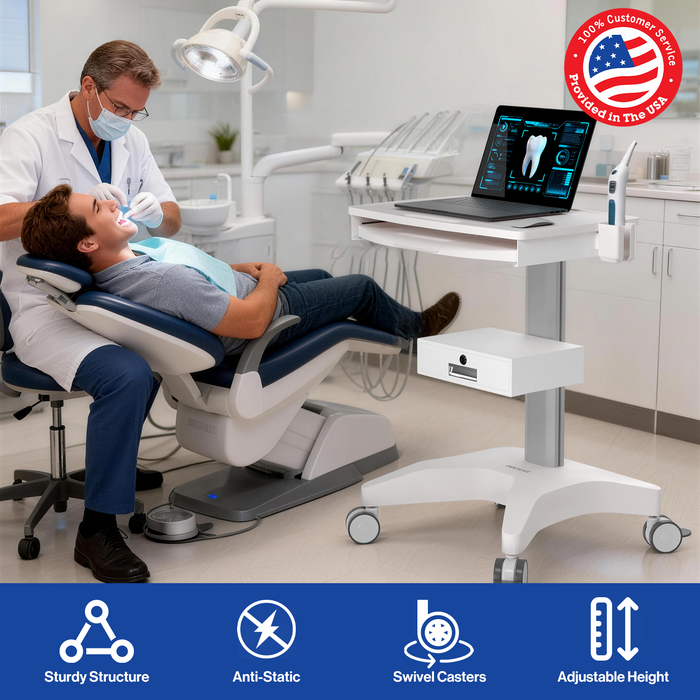 MC-16 - Medical Trolley with Laptop Pallet and Oral Scanner Holder