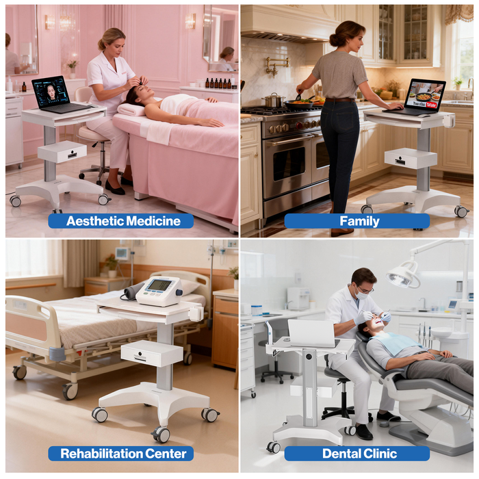 MC-16 - Medical Trolley with Laptop Pallet and Oral Scanner Holder