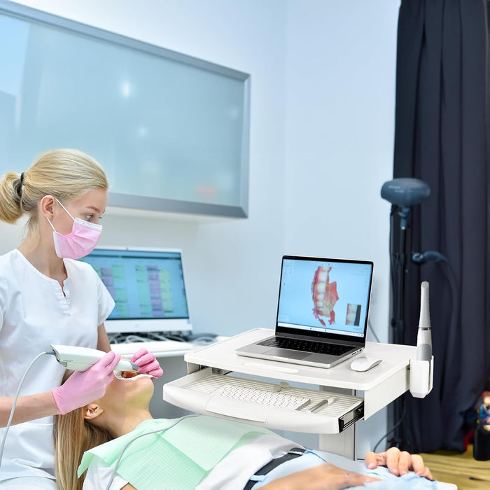 MC-16 - Medical Trolley with Laptop Pallet and Oral Scanner Holder