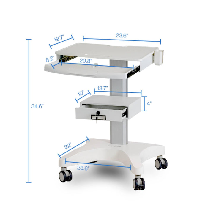 MC-16 - Medical Trolley with Laptop Pallet and Oral Scanner Holder