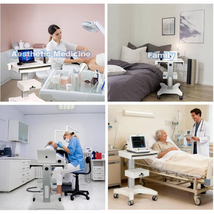 MC-16 - Medical Trolley with Laptop Pallet and Oral Scanner Holder