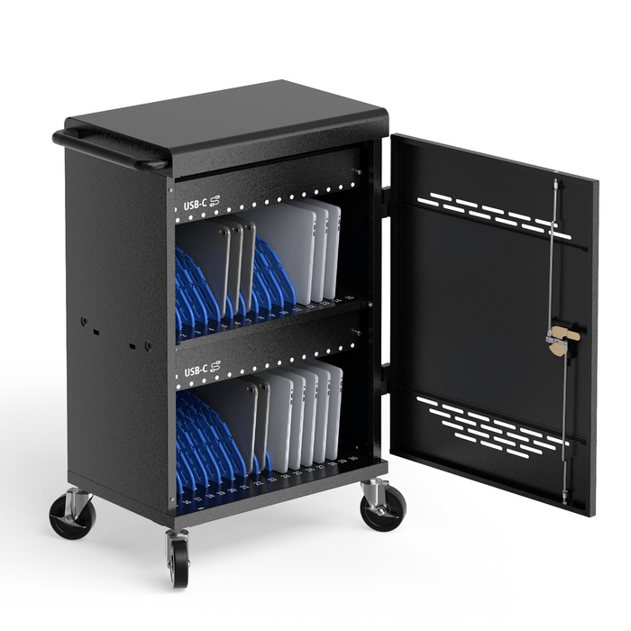 P-C30GK-H0 - POCHAR 30 Device USB-C Charging Cart for Chromebooks, iPads & Laptops
