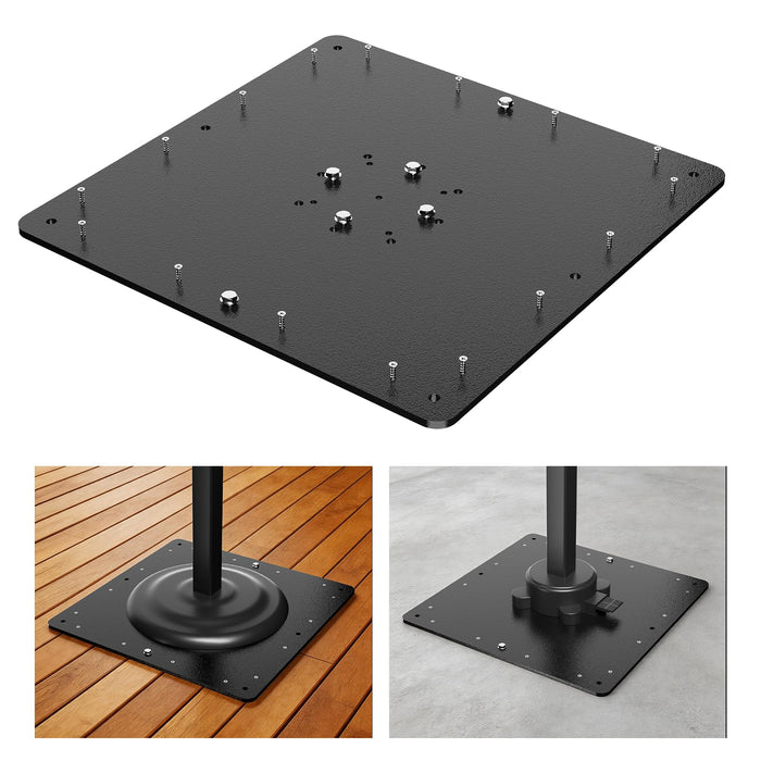 P-S02GF-H0 - Bolt Down Outdoor Umbrella Base Steel Plate