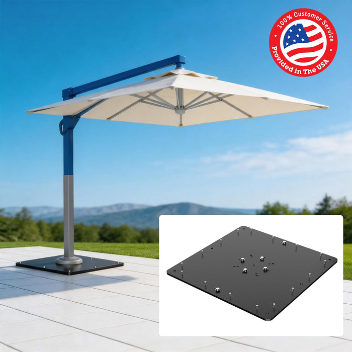 P-S02GF-H0 - Bolt Down Outdoor Umbrella Base Steel Plate