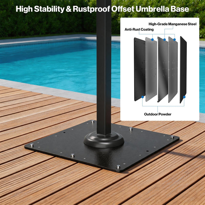 P-S02GF-H0 - Bolt Down Outdoor Umbrella Base Steel Plate