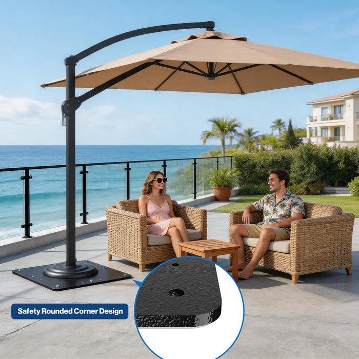 P-S02GF-H0 - Bolt Down Outdoor Umbrella Base Steel Plate