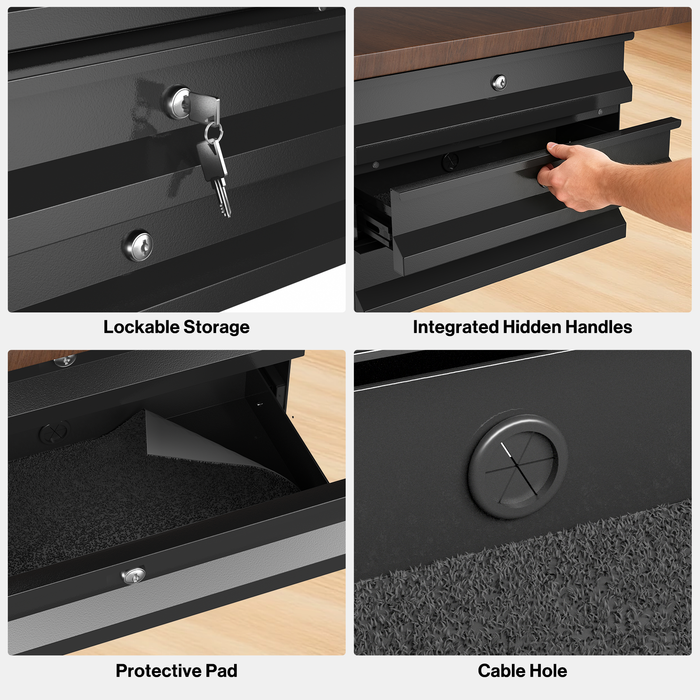 P-TD3FK-H0 - 3-Tier Under Desk Storage Drawers