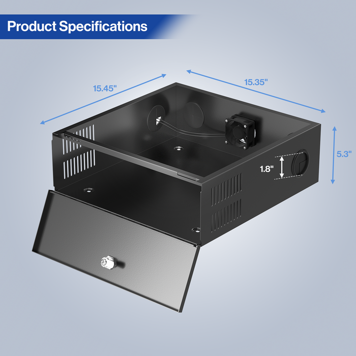 P3-H - 15.5 x 15.5 x 5.5 Inch Heavy Duty DVR Lock Box