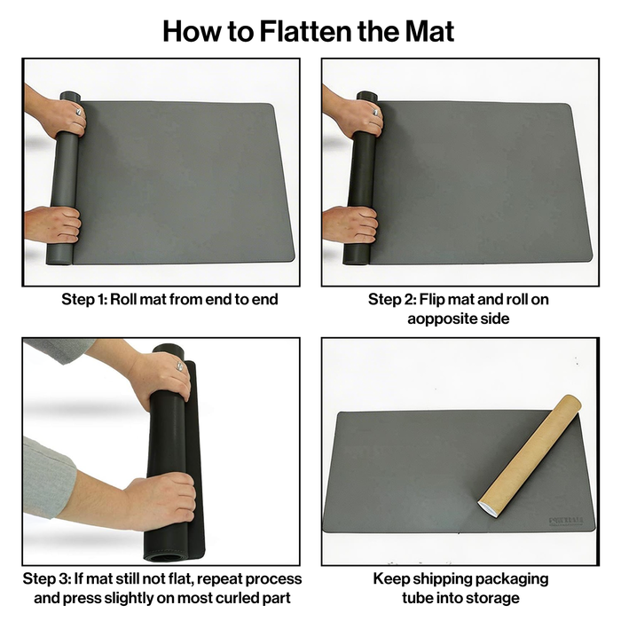 PD1-GRY - Dual Sided PU Leather Desk Pad (Gray)
