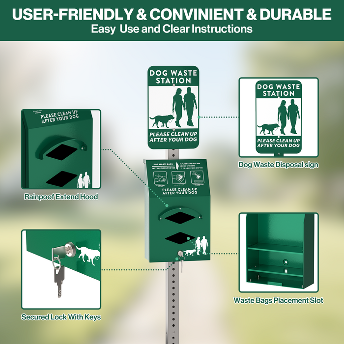 PET-2 - Wall Mounted Dog Bag Dispenser