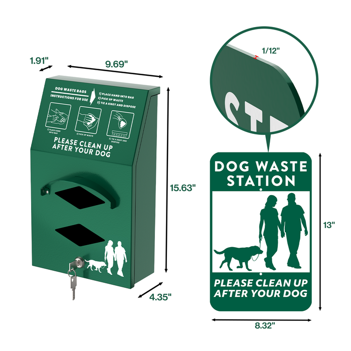 PET-2 - Wall Mounted Dog Bag Dispenser