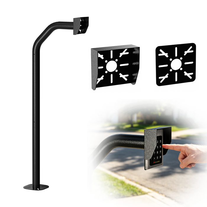 T-22-H - POCHAR 47" Universal Gooseneck Pedestal Post for Gate Keypad & Intercom