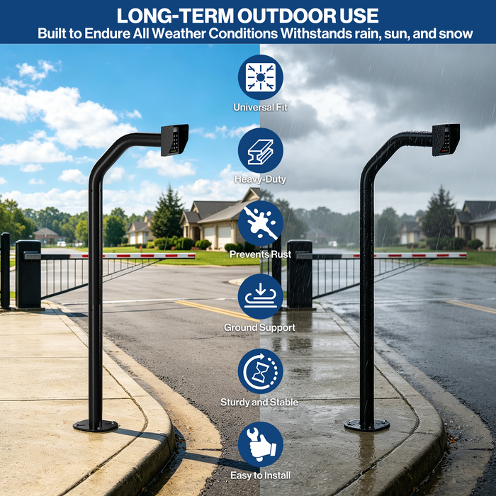 T-22-H - POCHAR 47" Universal Gooseneck Pedestal Post for Gate Keypad & Intercom