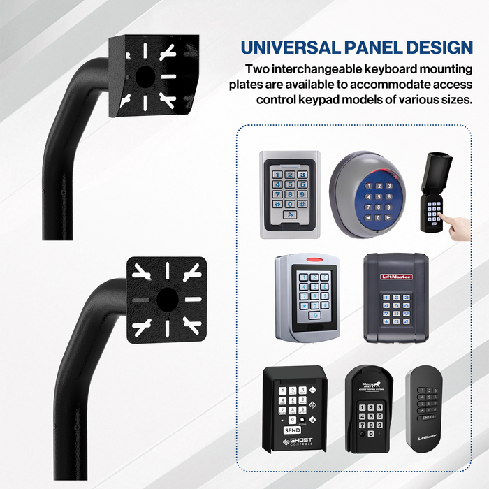 T-22-H - POCHAR 47" Universal Gooseneck Pedestal Post for Gate Keypad & Intercom