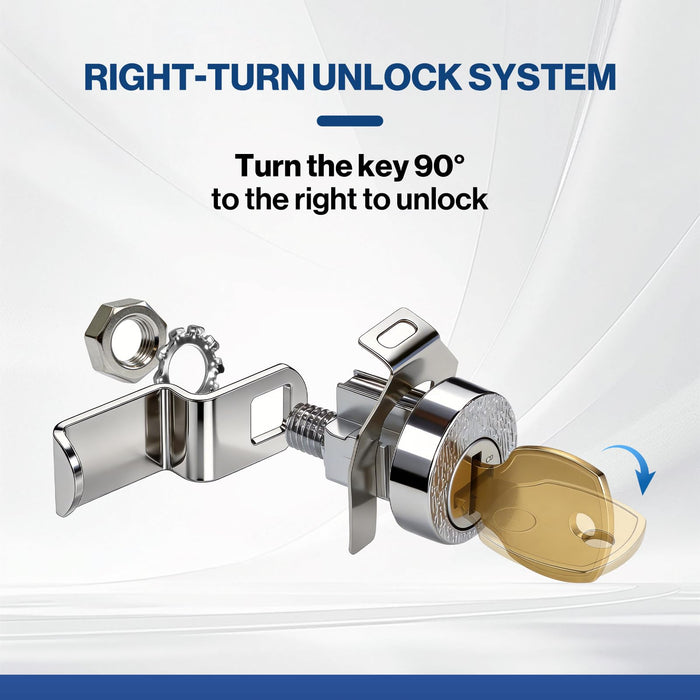 USPS-LOCKSET-3KEYS  -  1 Pcs L-1172C National Mailbox Lock Replacement C9100 with 3 Brass Keys