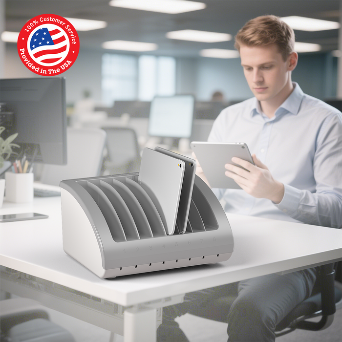 Y608A - 8-Unit Charging Station for Laptops and Tablets