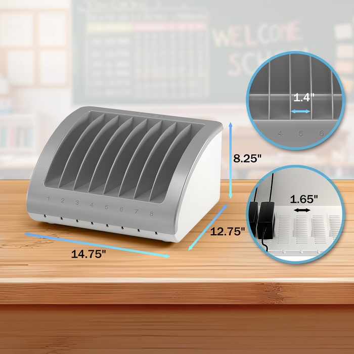 Y608A - 8-Unit Charging Station for Laptops and Tablets