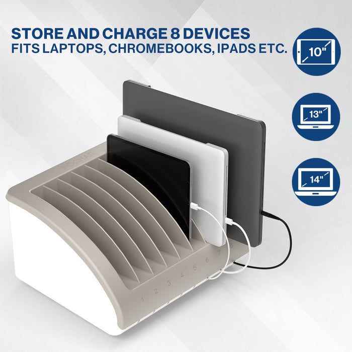 Y608A - 8-Unit Charging Station for Laptops and Tablets