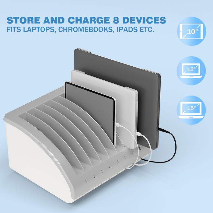 Y608A - 8-Unit Charging Station for Laptops and Tablets