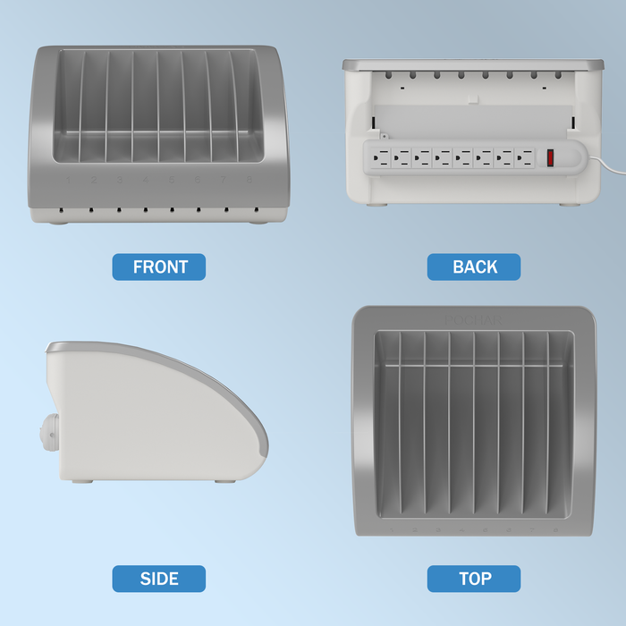 Y608A - 8-Unit Charging Station for Laptops and Tablets
