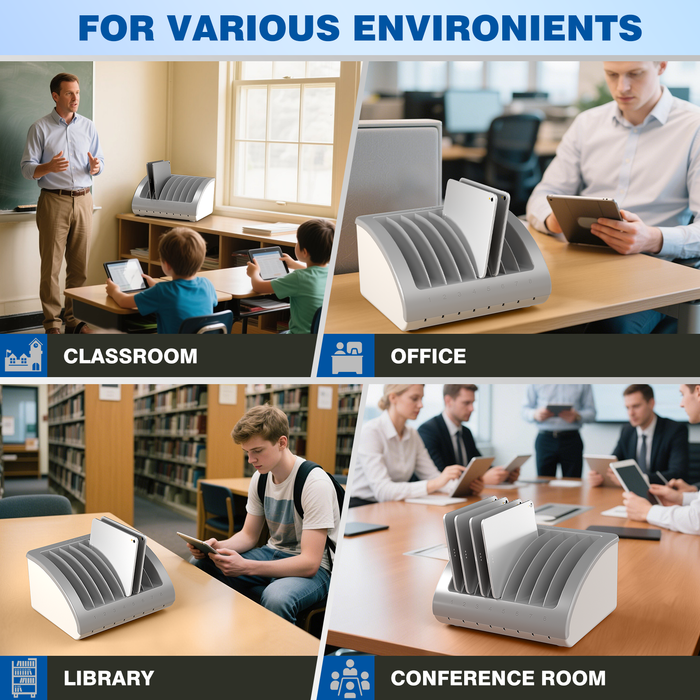 Y608A - 8-Unit Charging Station for Laptops and Tablets