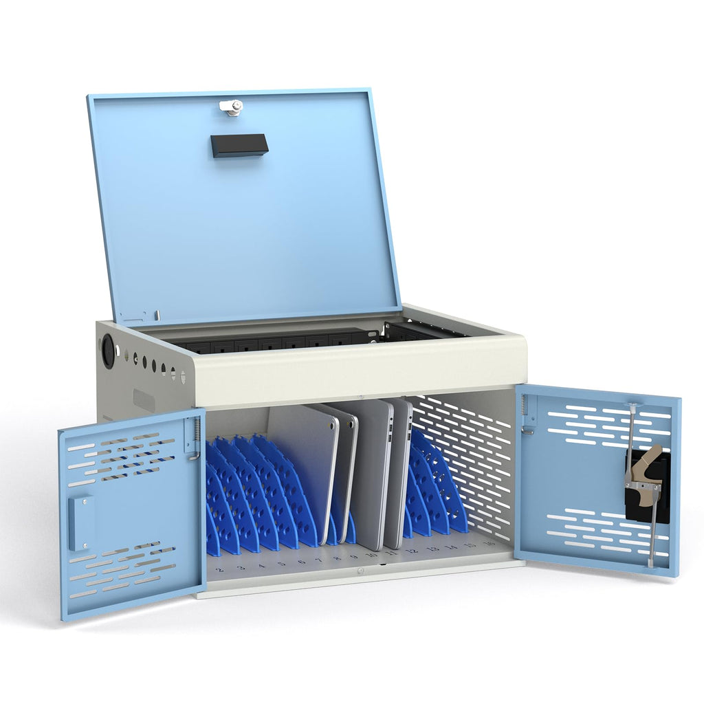 Y816AS-B - Wall Mount 16-Unit Charging Cabinet for Laptops
