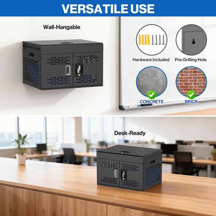 Y816ASC-H 16-Unit Charging Cabinet for Laptops & Tablets, Assembly Required