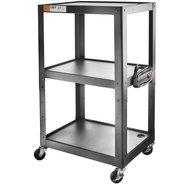 AVJS - Steel Frame 3-Tier AV Cart without Keyboard Tray