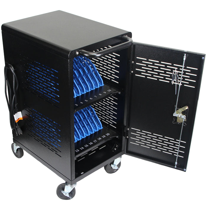 C20-H - Fully Assembled 20-Unit Charging Cart (Black)