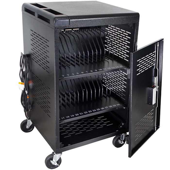 POCHAR-C30CH-30-Device-Charging-Cart-Chromebook-Charging-Station-For-Classroom