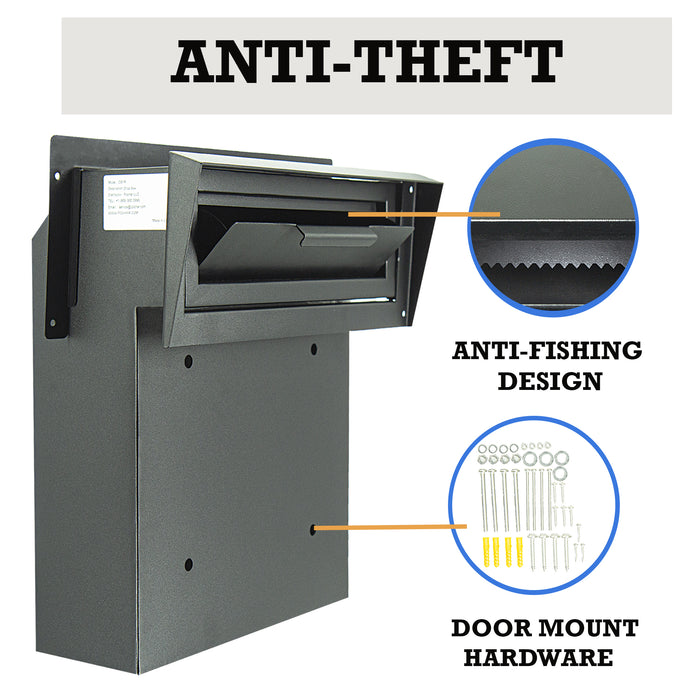 D1C-H - Through the Door Locking Mailbox with Rainproof Design