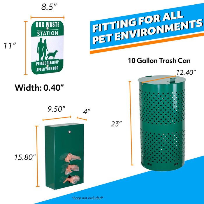 Industrial 10 Gallon Trash Bags For Pet Waste Stations - Plastic Liners