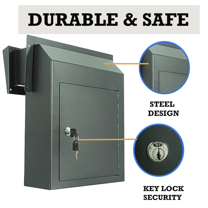 D1C-H - Through the Door Locking Mailbox with Rainproof Design