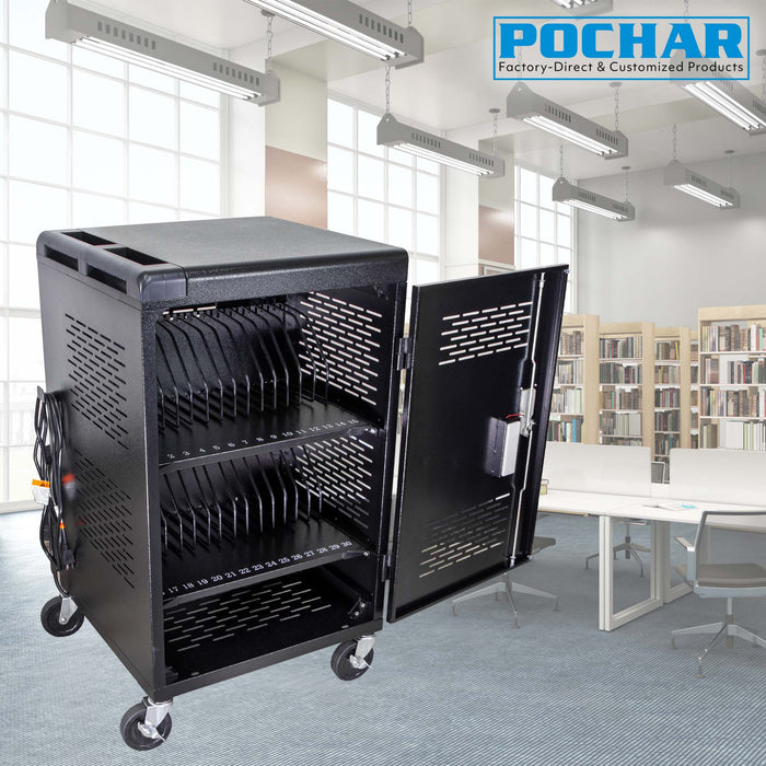 C30C-H - Charging Cart with Electronic Keypad for 30 Devices