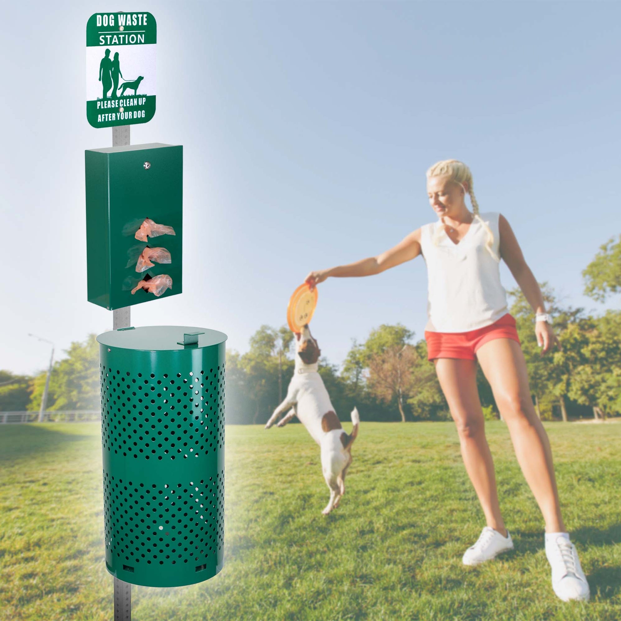 D18LA Aluminum Rustproof Dog Waste Disposal System — Pochar LLC