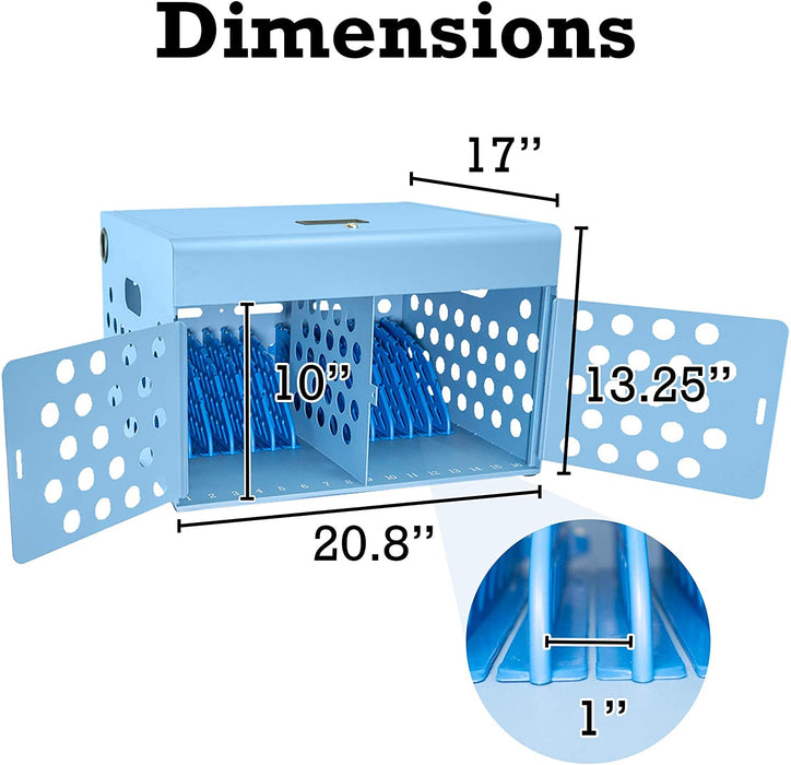 C16B-B - Locking Charging Cabinet for Chromebooks, iPads, and Laptops