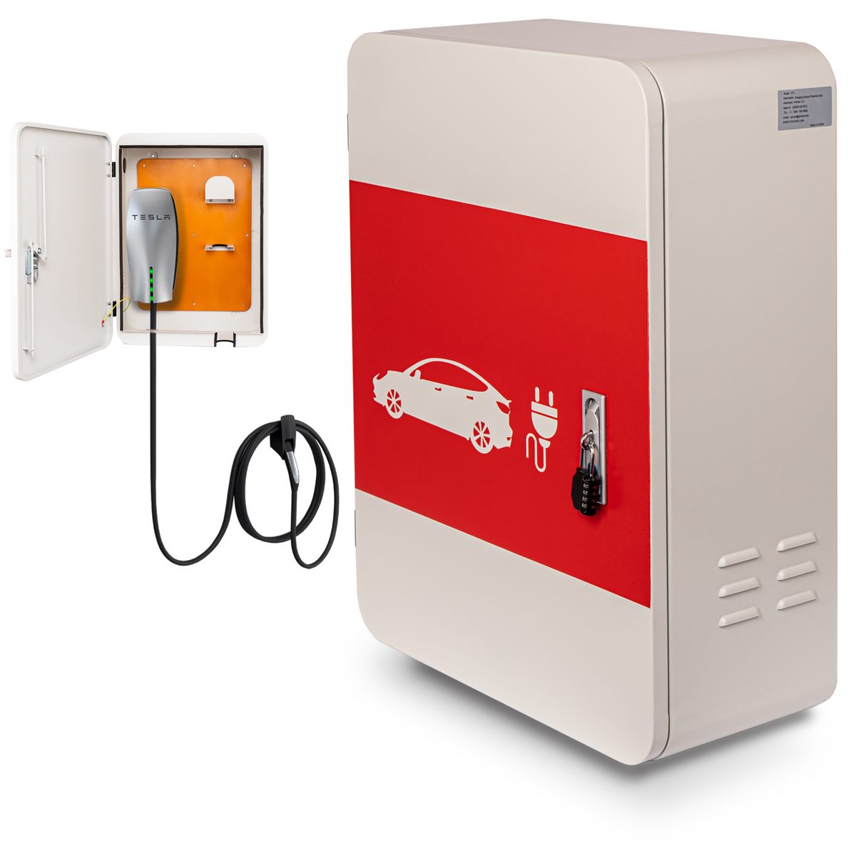 CT1 W Tesla Charger Station Box 28 X 20 X 10 Indoor Outdoor C ct1-w-tesla-charger-station-box-28-x-20-x-10-indoor-outdoor-c