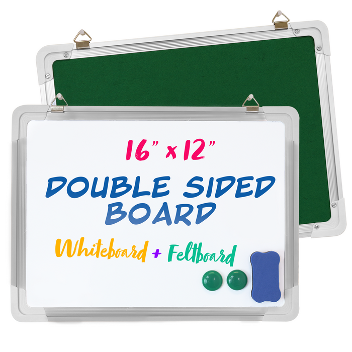 POCHAR-WFB1-Double-Sided-Whiteboard-and-Felt-Board-for-Classroom-Story-Time
