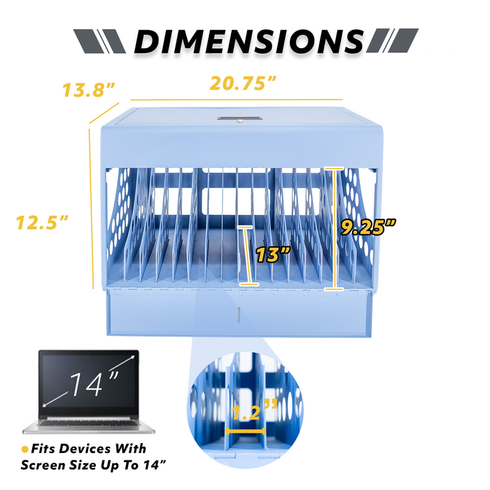 CCB16S - 16-Unit Charging Cabinet with Combination Lock