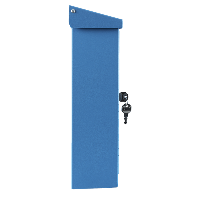 Pochar Outdoor Large Key Drop Box - Commercial Grade Heavy-Duty Storage Box - Safe & Secure Parcel & Packages - for Home & Business Use | 6.125‘‘Lx3’’Dx12‘'H (Blue)