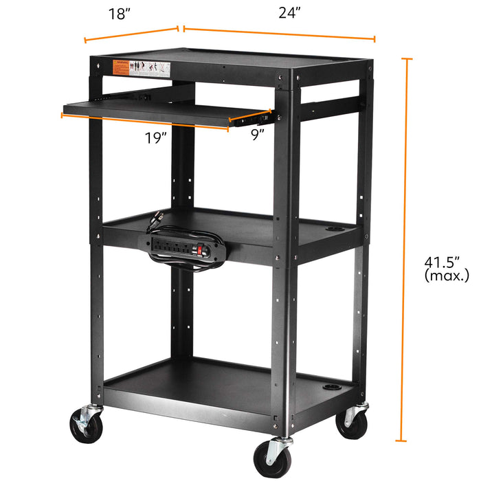 AVJ - Steel Frame AV Cart with 3 Shelves (2021 Model)