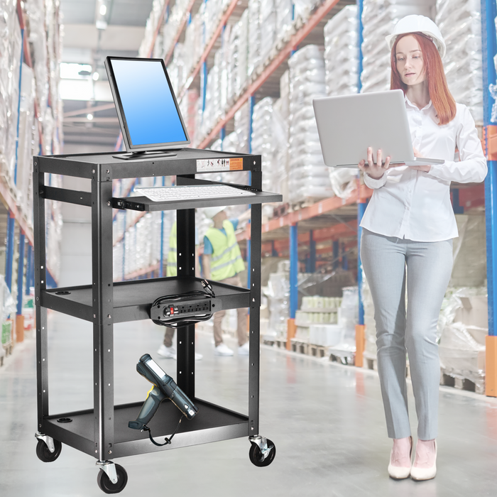 AVJ - Steel Frame AV Cart with 3 Shelves (2021 Model)