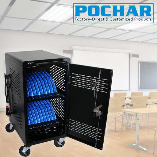 POCHAR-C20H-20-Device-Charging-Cart-Chromebook-Charging-Station-For-Classroom