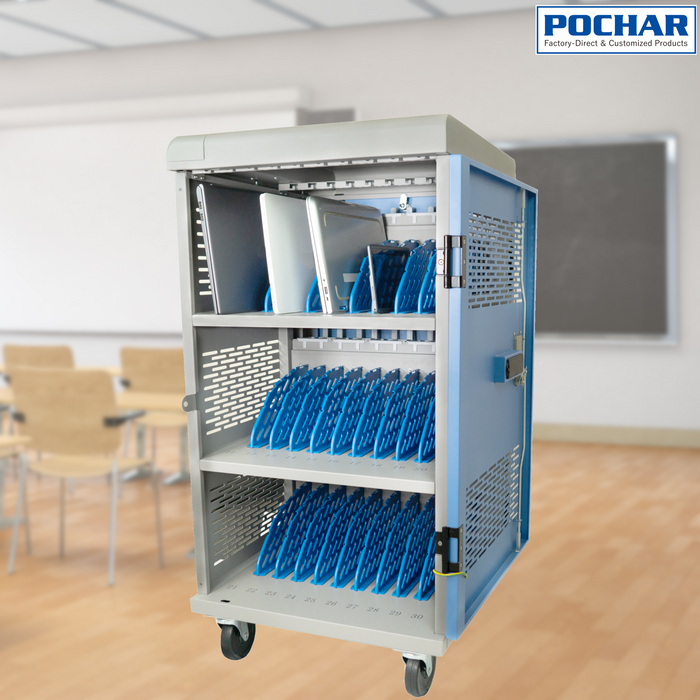 POCHAR-Y630BT-C30BT-30-Device-Charging-Cart-Chromebook-Charging-Station-For-Classroom