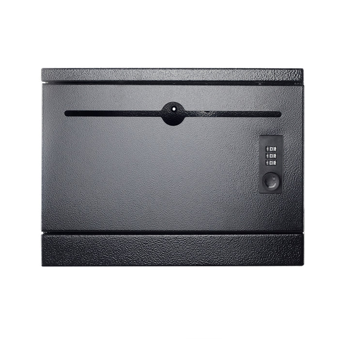 D22H - Over The Door Steel Drop Box with Combination Lock (Black)