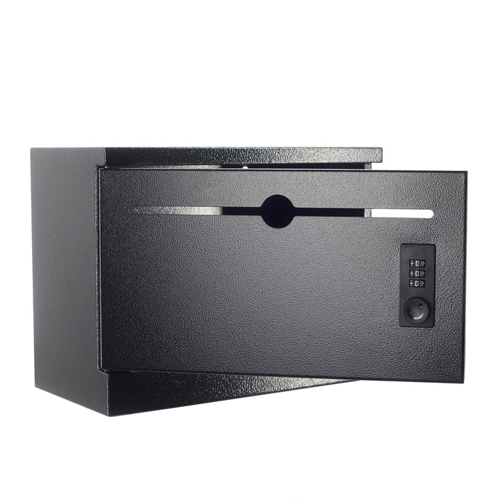 D22H - Over The Door Steel Drop Box with Combination Lock (Black)